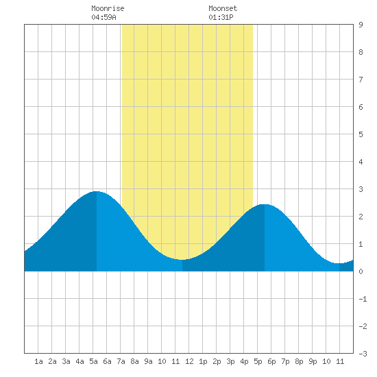 Castle Hill tide chart for Thursday, January 15, 2026