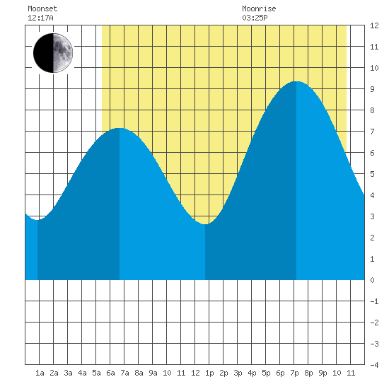 Chance Cove tide chart for Tuesday, July 25, 2023