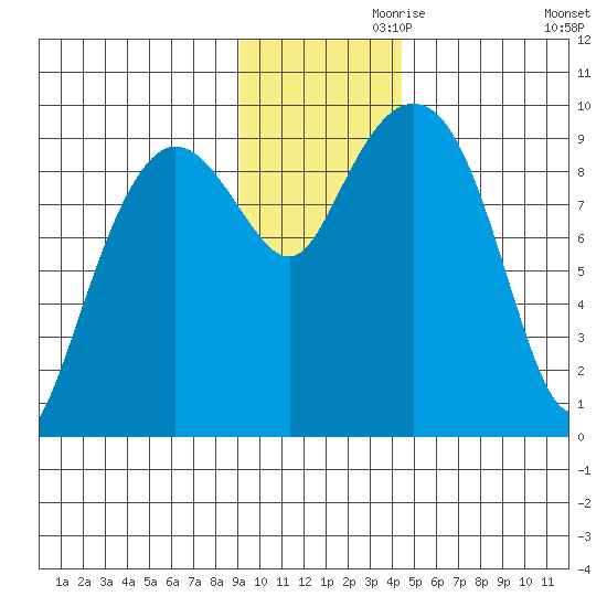 Chance Cove tide chart for Sunday, November 19, 2023