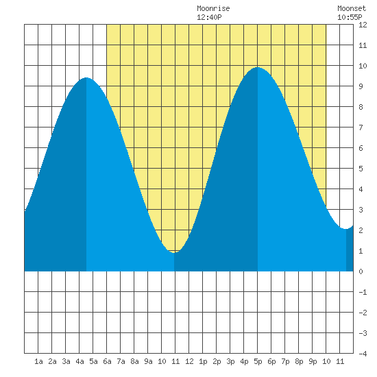 Chance Cove tide chart for Friday, August 9, 2024