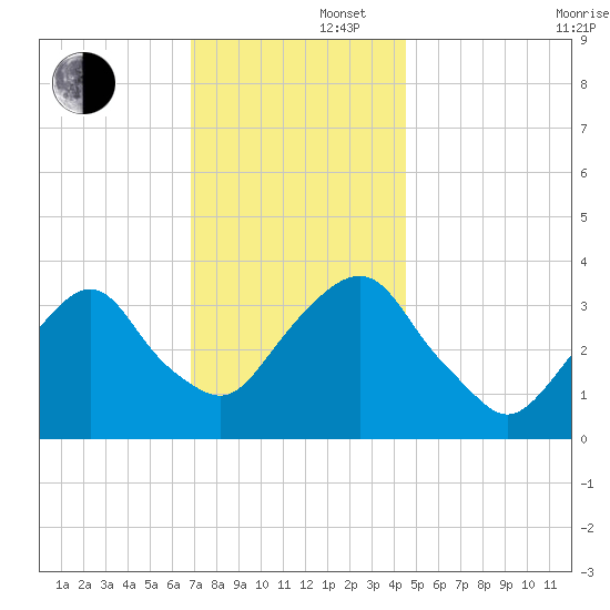 Alpine tide chart for Friday, November 22, 2024