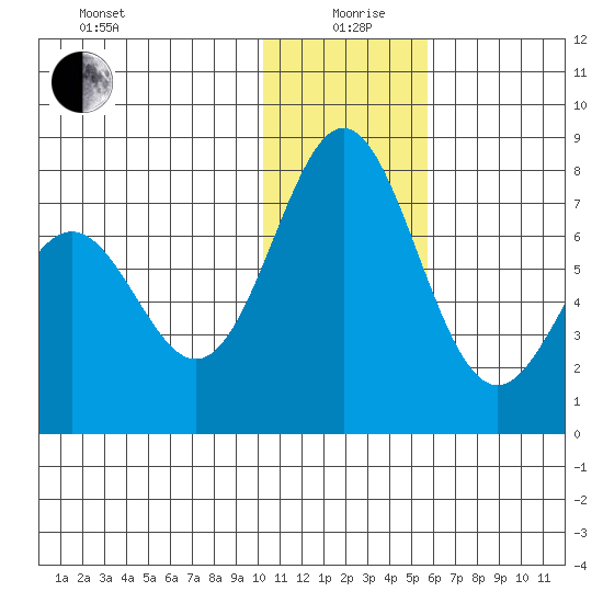 Amak Island tide chart for Sunday, January 9, 2022