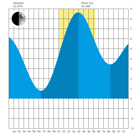 Amak Island tide chart for Sunday, December 8, 2024