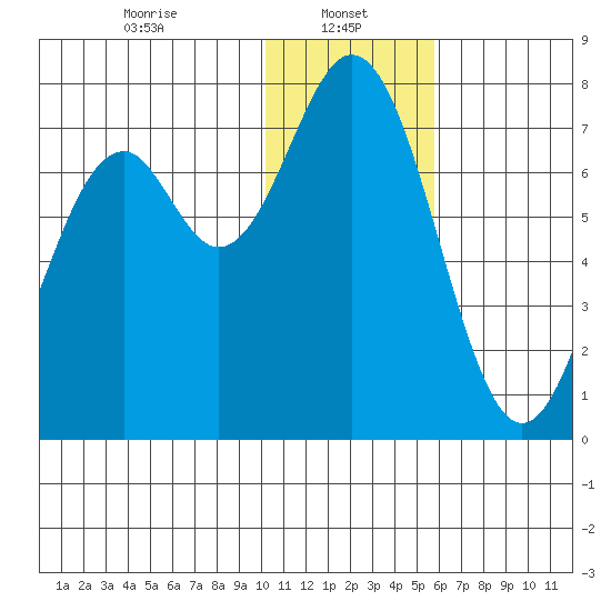Amak Island tide chart for Sunday, January 11, 2026