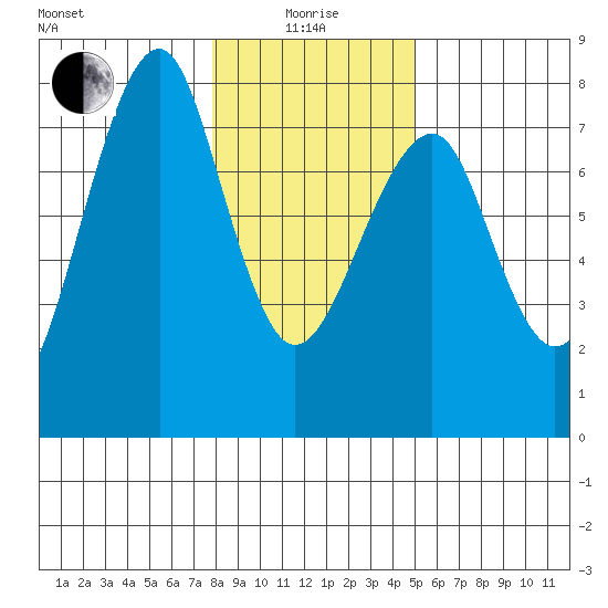 Chinook tide chart for Wednesday, January 17, 2024