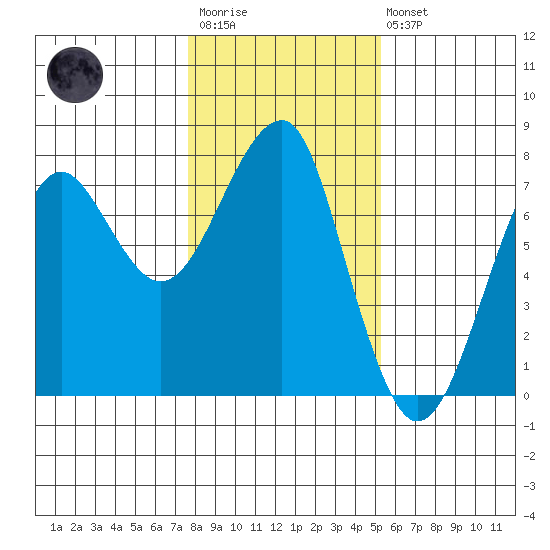 Chinook tide chart for Wednesday, January 29, 2025