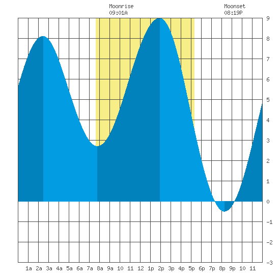 Chinook tide chart for Friday, January 31, 2025