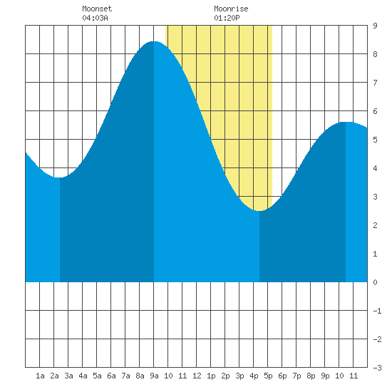 Chowiet Island tide chart for Tuesday, January 11, 2022