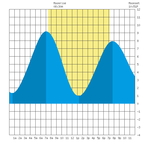 Chuckanut Bay tide chart for Tuesday, March 12, 2024