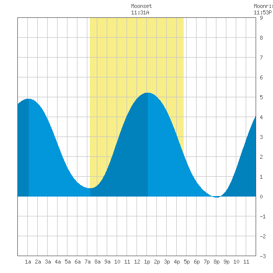 RR bridge tide chart for Tuesday, January 5, 2021