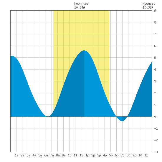 RR bridge tide chart for Friday, January 7, 2022