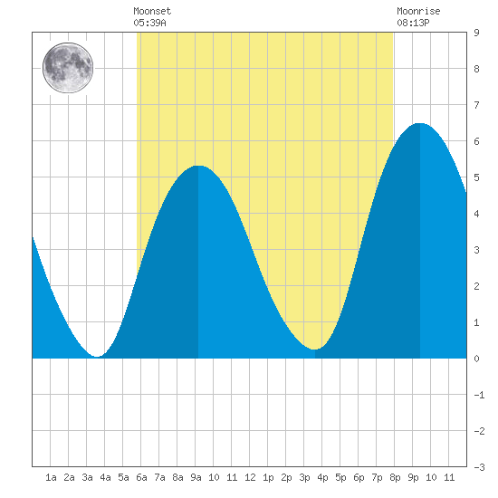 RR bridge tide chart for Friday, May 5, 2023