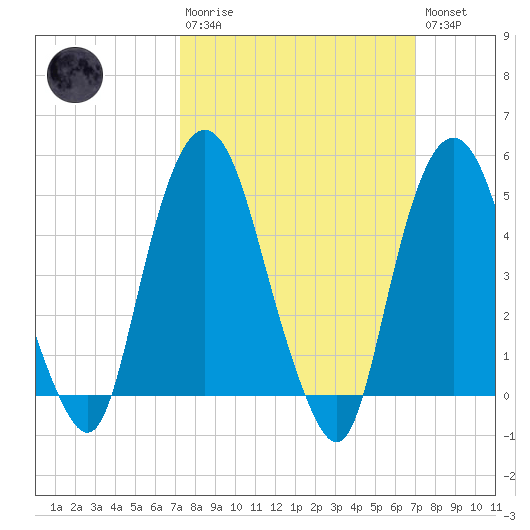 RR bridge tide chart for Sunday, March 10, 2024