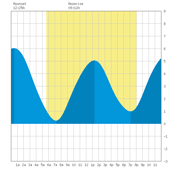 RR bridge tide chart for Sunday, May 12, 2024
