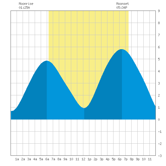 RR bridge tide chart for Thursday, August 29, 2024