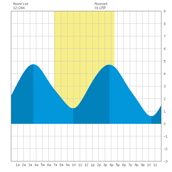 RR bridge tide chart for Sunday, November 24, 2024