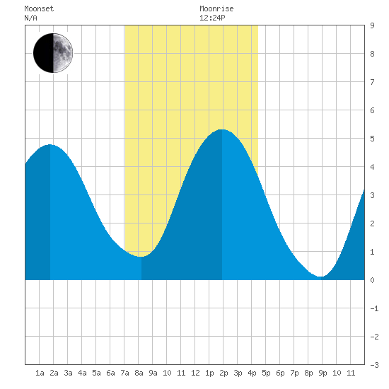 RR bridge tide chart for Sunday, December 8, 2024