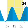 RR bridge tide chart for Sunday, August 24, 2025