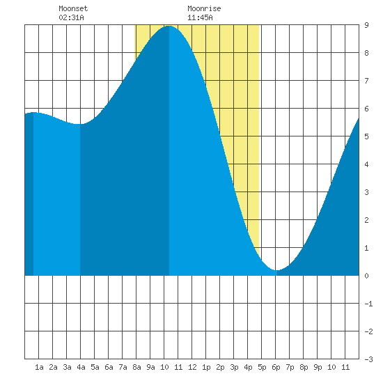 Anacortes tide chart for Friday, January 19, 2024