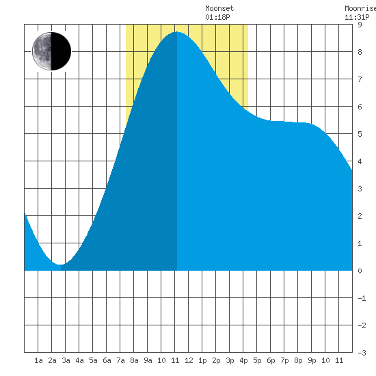 Anacortes tide chart for Friday, November 22, 2024