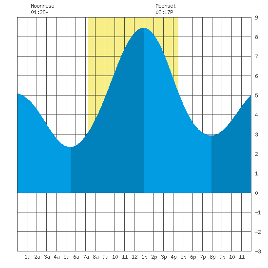 Anacortes tide chart for Friday, November 14, 2025