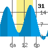 Composite Island tide chart for Sunday, January 31, 2021
