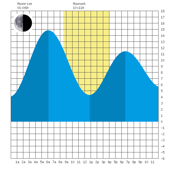 Composite Island tide chart for Tuesday, January 21, 2025