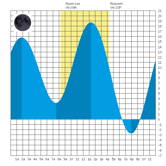 Composite Island tide chart for Wednesday, January 29, 2025