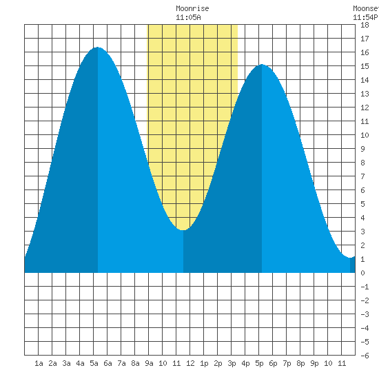 Composite Island tide chart for Sunday, January 5, 2025