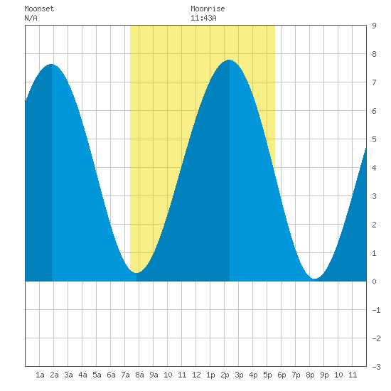 Whale Branch tide chart for Saturday, January 8, 2022