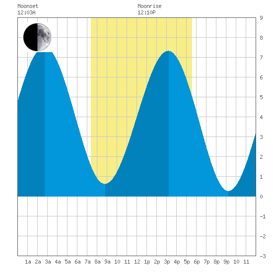 Whale Branch tide chart for Sunday, January 9, 2022