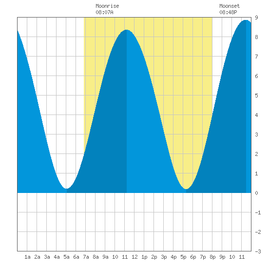 Whale Branch tide chart for Sunday, August 24, 2025