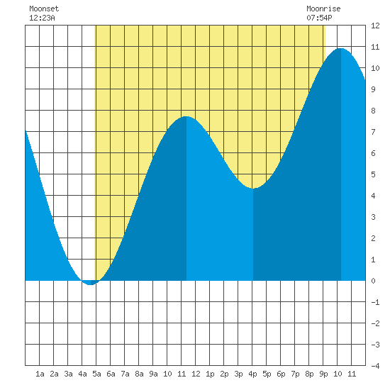 Coronation Island tide chart for Saturday, July 29, 2023