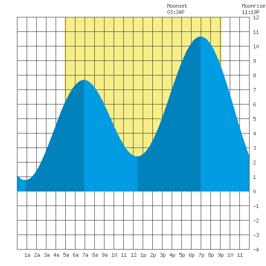Coronation Island tide chart for Sunday, July 28, 2024