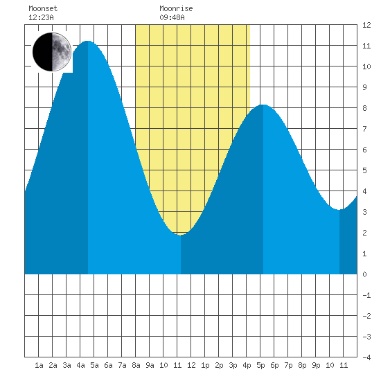 Coronation Island tide chart for Sunday, January 25, 2026