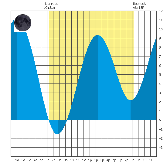 Cosmopolis tide chart for Friday, August 22, 2025