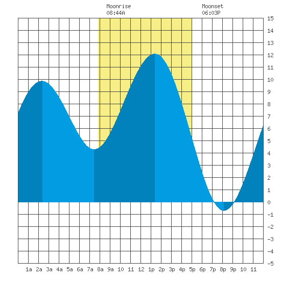Cosmopolis tide chart for Monday, January 19, 2026