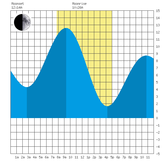 Coupeville tide chart for Sunday, January 25, 2026