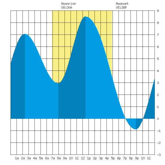 Coyote Creek, Tributary 1 tide chart for Friday, November 21, 2025