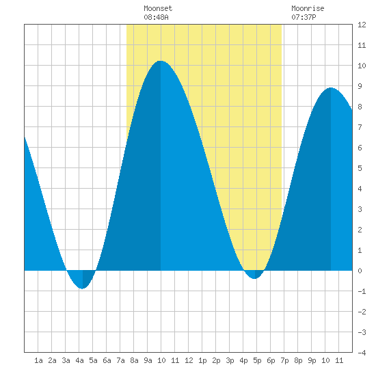 Dallas Bluff tide chart for Friday, October 18, 2024