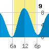 Dallas Bluff tide chart for Sunday, November 9, 2025