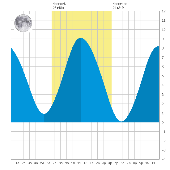 Damons Point tide chart for Friday, November 19, 2021