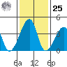 Dennis Creek Route 47 tide chart for Thursday, January 25, 2024