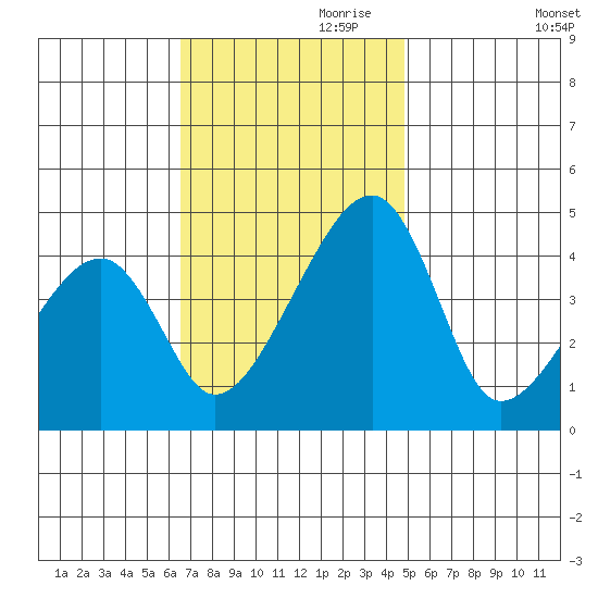 Dennis Creek Route 47 tide chart for Friday, November 8, 2024