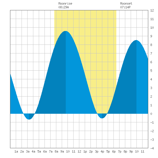 Distant Island tide chart for Friday, November 5, 2021