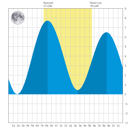 Distant Island tide chart for Friday, January 6, 2023