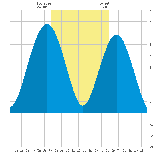 Distant Island tide chart for Sunday, December 10, 2023