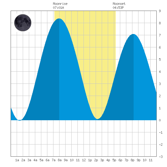 Distant Island tide chart for Tuesday, December 12, 2023