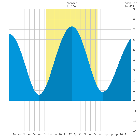 Distant Island tide chart for Friday, December 20, 2024