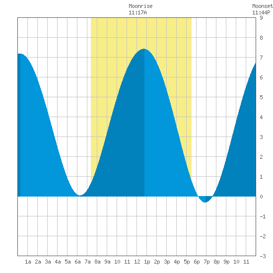 Distant Island tide chart for Sunday, January 5, 2025